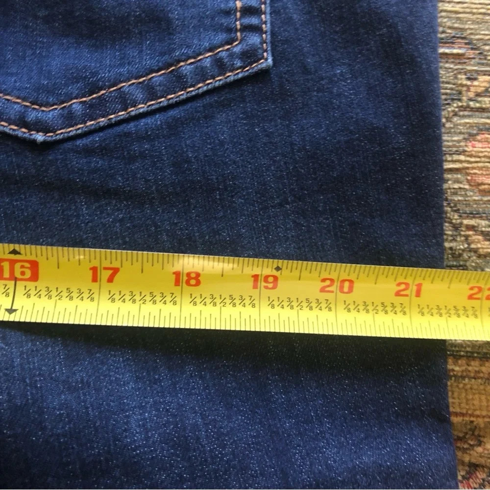 NWT Seven7 Dark Wash Bootcut Jeans Size 14 Mid-rise Starlette Flap Back Pockets - Picture 7 of 9